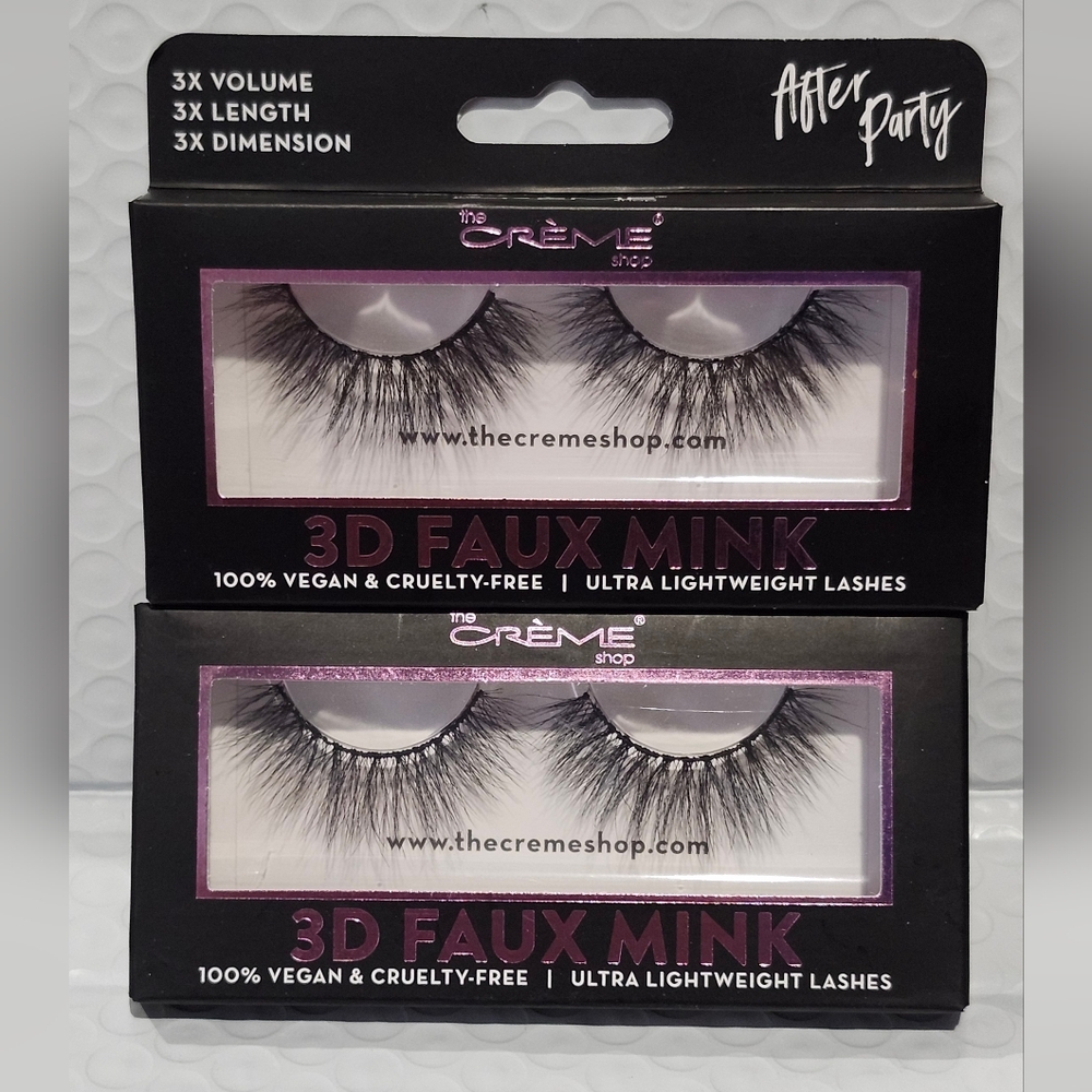 💋5/$25 2 The Creme Shop 3D Faux Mink Lashes - After Party